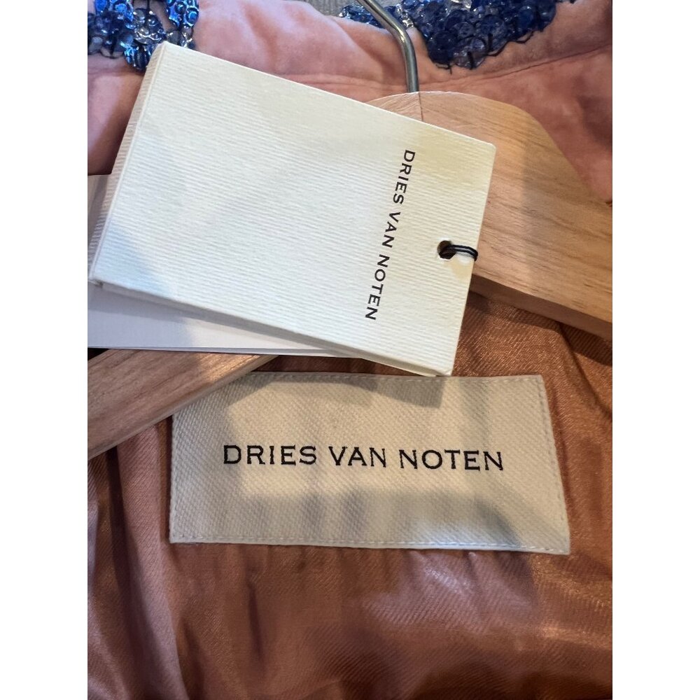 DRIES VAN NOTENBelted sequin-embellished cotton-blend terry coat Size IT 38/ US - Picture 11 of 15